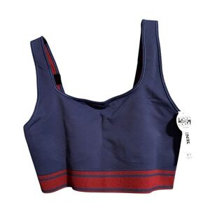 NWT PINK Victoria’s Secret Flip It Reversible Seamless Sports Bra Blue sz M